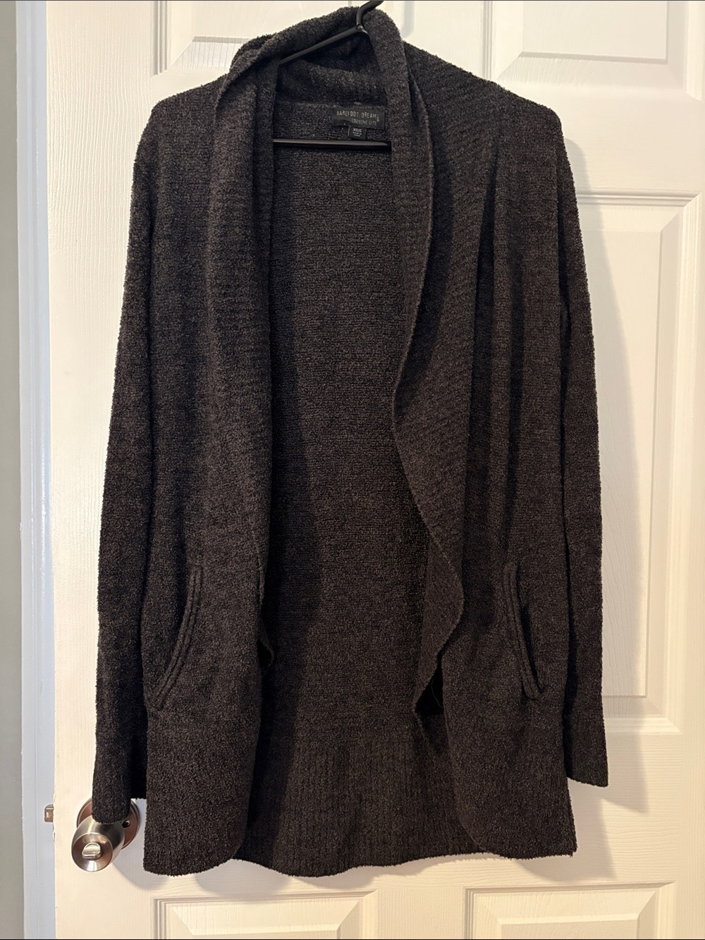 Barefoot Dreams Dark Grey Open-Front Cardigan
